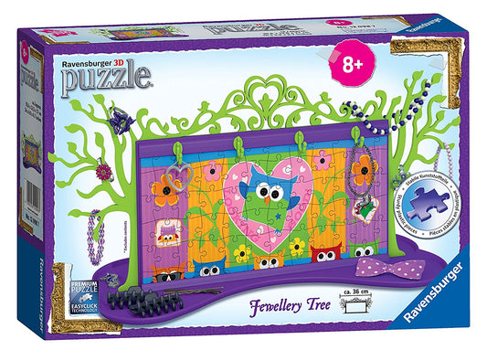 Ravensburger My 3d Boutique - Funky Owls Jewellery Tree, 108pc 3d Jigsaw Puzzle