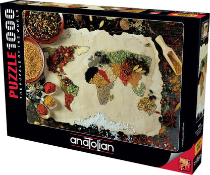 Anatolian - Herbal World Map - 1000 Piece Jigsaw Puzzle