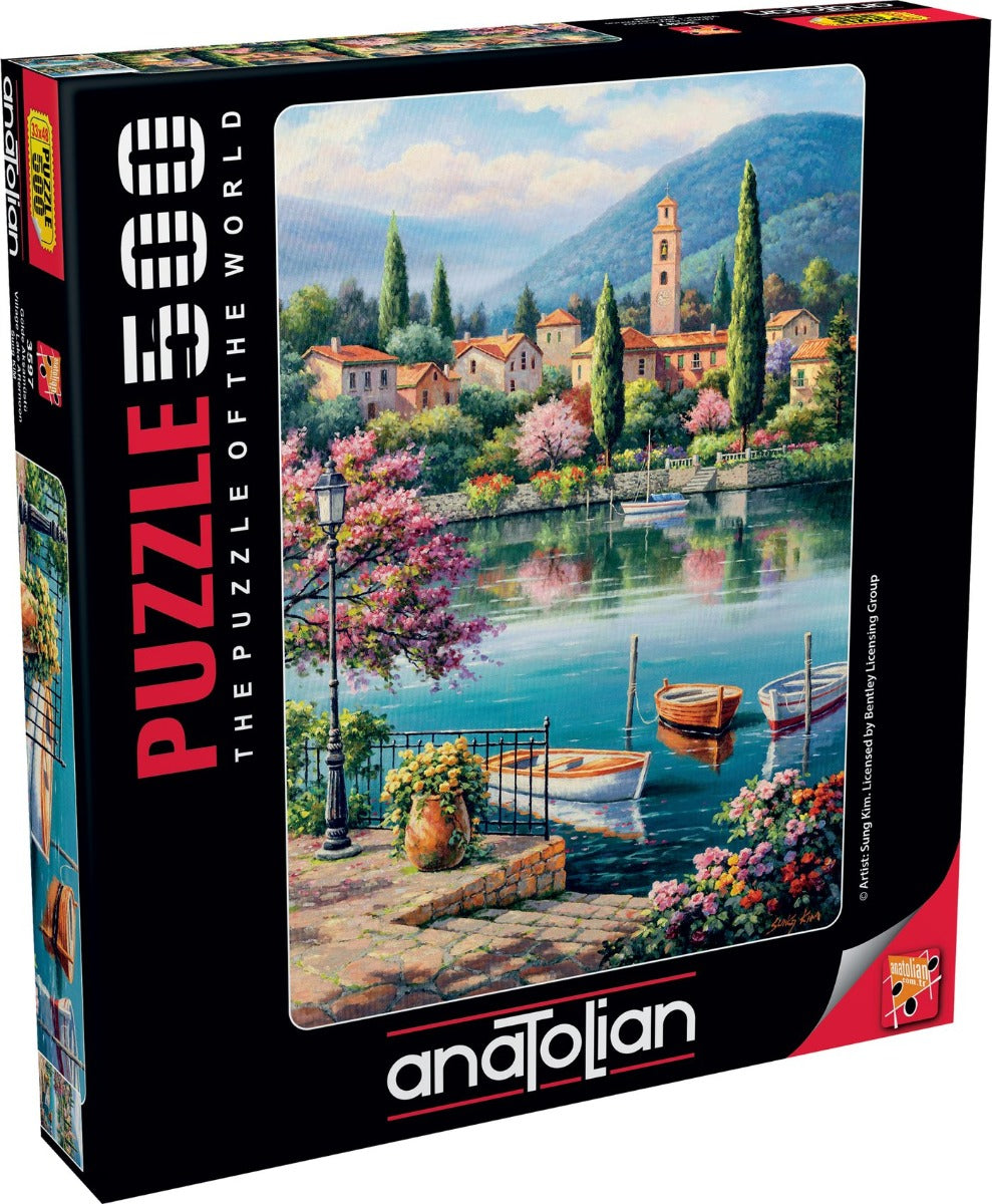 Village Lake Afternoon – 500 Piece Jigsaw Puzzle (Anatolian)
