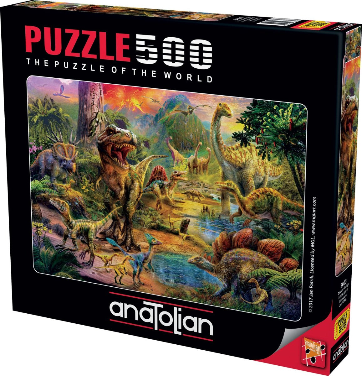Anatolian - Landscape Of Dinosaurs - 500 Piece Jigsaw Puzzle