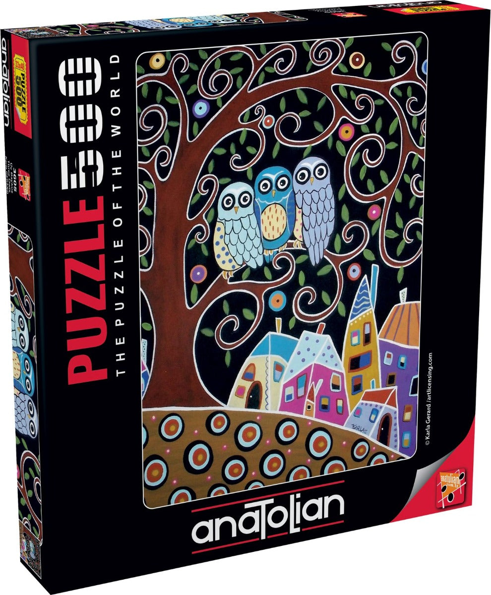Three Owls – 500 Piece Jigsaw Puzzle (Anatolian)