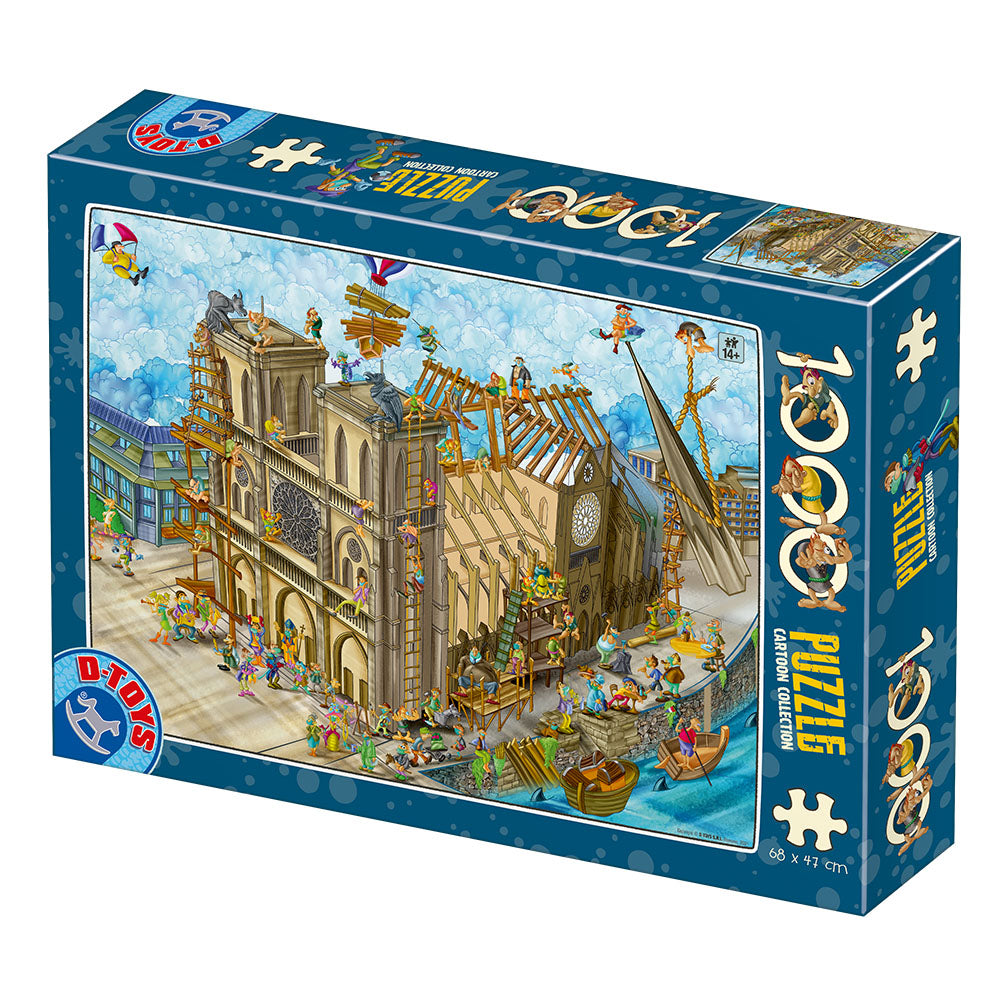 DToys - Cartoon Collection - Notre Dame - 1000 Piece Jigsaw Puzzle