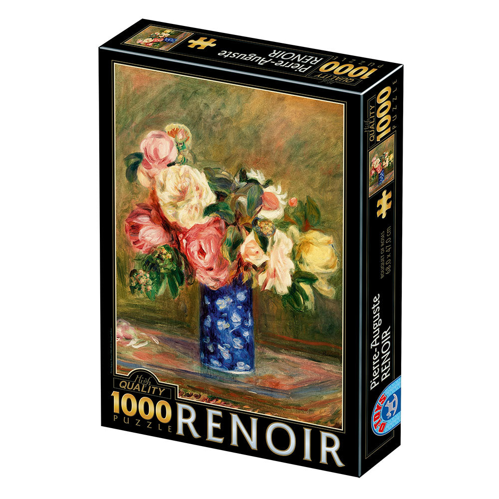 Bouquet of Roses by Renoir Auguste – 1000 Piece Jigsaw Puzzle (DToys)