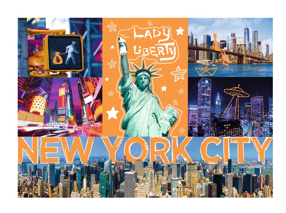 Trefl Neon Color Line - New York City 1000 piece jigsaw puzzle
