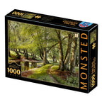 A Summer Day in the Forest with Deer in the by Peder Mørk Mønsted – 1000 Piece Jigsaw Puzzle (DToys)