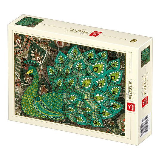 DToys - Pattern Peacock - 1000 Piece Jigsaw Puzzle