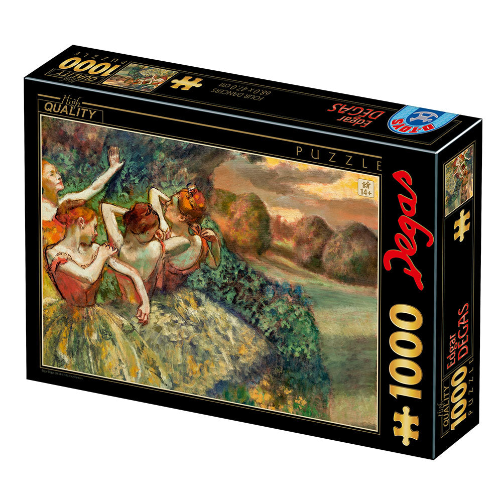 DToys - Degas Edgar - Four Dancers - 1000 Piece Jigsaw Puzzle