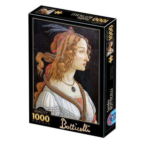 Idealised Portrait of a Lady by Botticelli Sandro – 1000 Piece Jigsaw Puzzle (DToys)