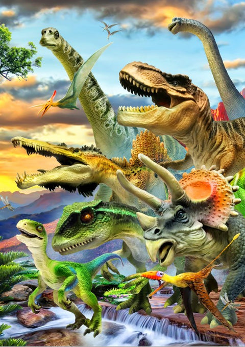 Dino Sunset – 1000 Piece Jigsaw Puzzle (Bluebird Puzzle)