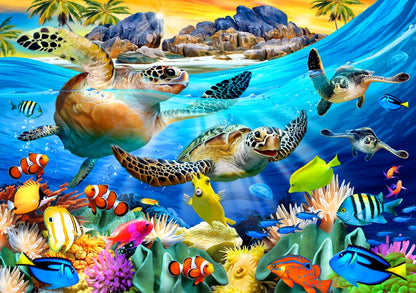 Bluebird Puzzle - Turtle Beach - 1000 Piece Jigsaw Puzzle