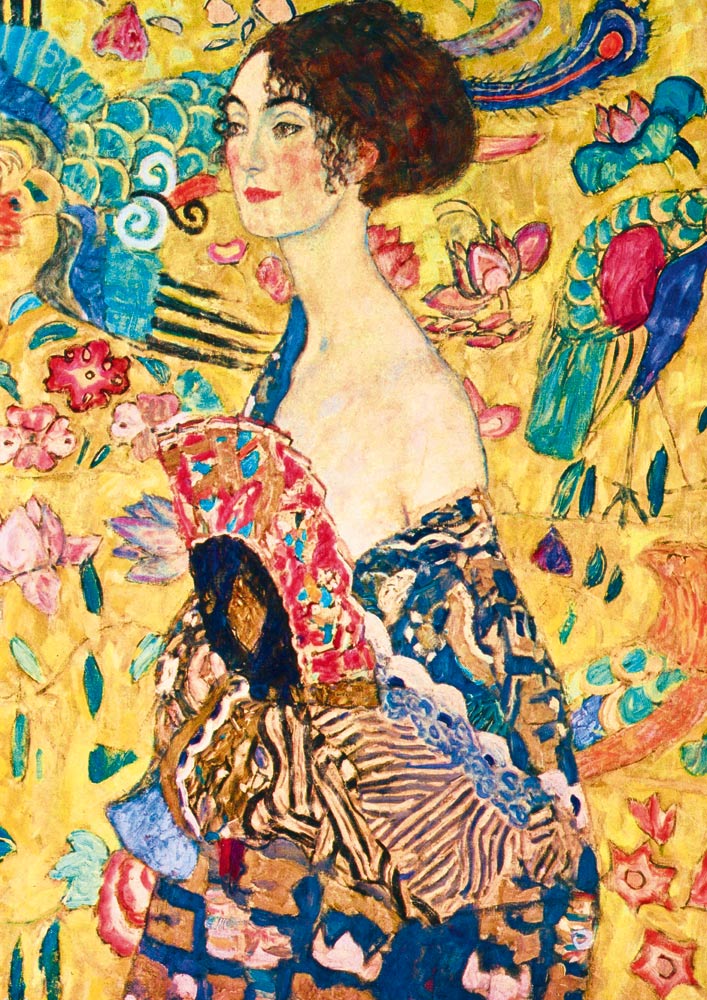 Lady with Fan, 1918 by Gustave Klimt – 1000 Piece Jigsaw Puzzle (Bluebird Puzzle)