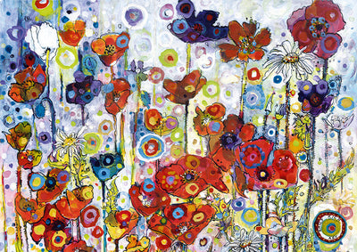 Poppies by Sally Rich – 1000 Piece Jigsaw Puzzle (Bluebird Puzzle)