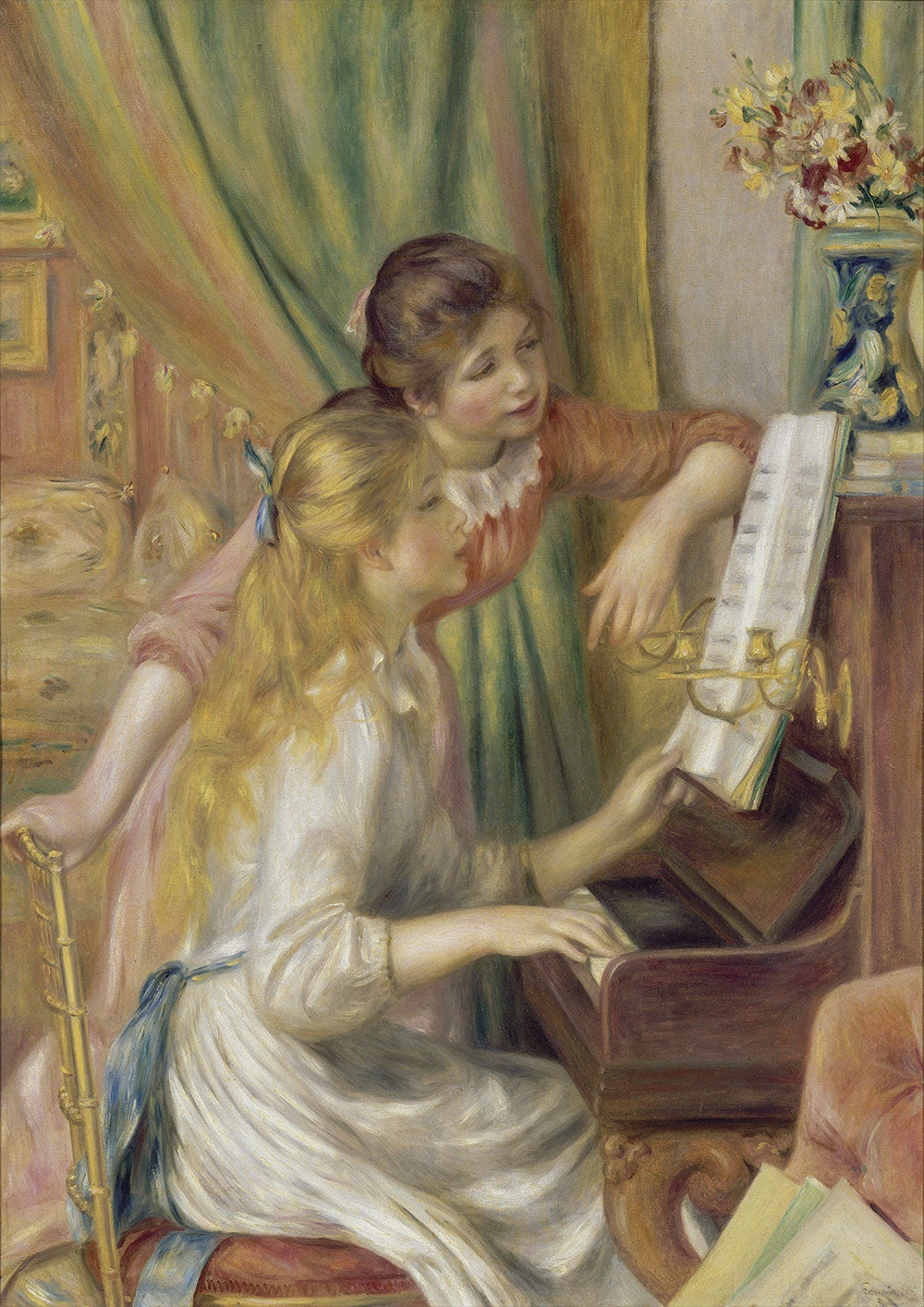 Bluebird Puzzle - Auguste Renoir - Young Girls at the Piano, 1892 - 1000 Piece Jigsaw Puzzle