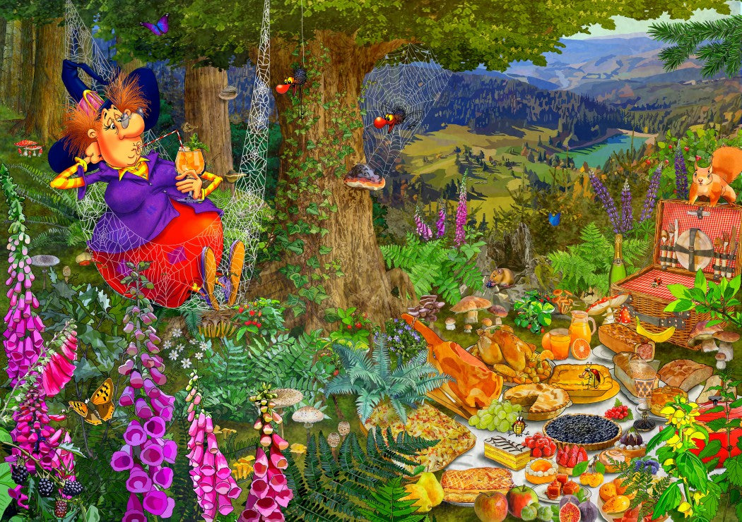 The Witch Picnic – 1500 Piece Jigsaw Puzzle (Bluebird Puzzle)