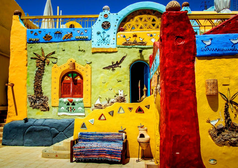 Colorful African Village – 1500 Piece Jigsaw Puzzle (Bluebird Puzzle)