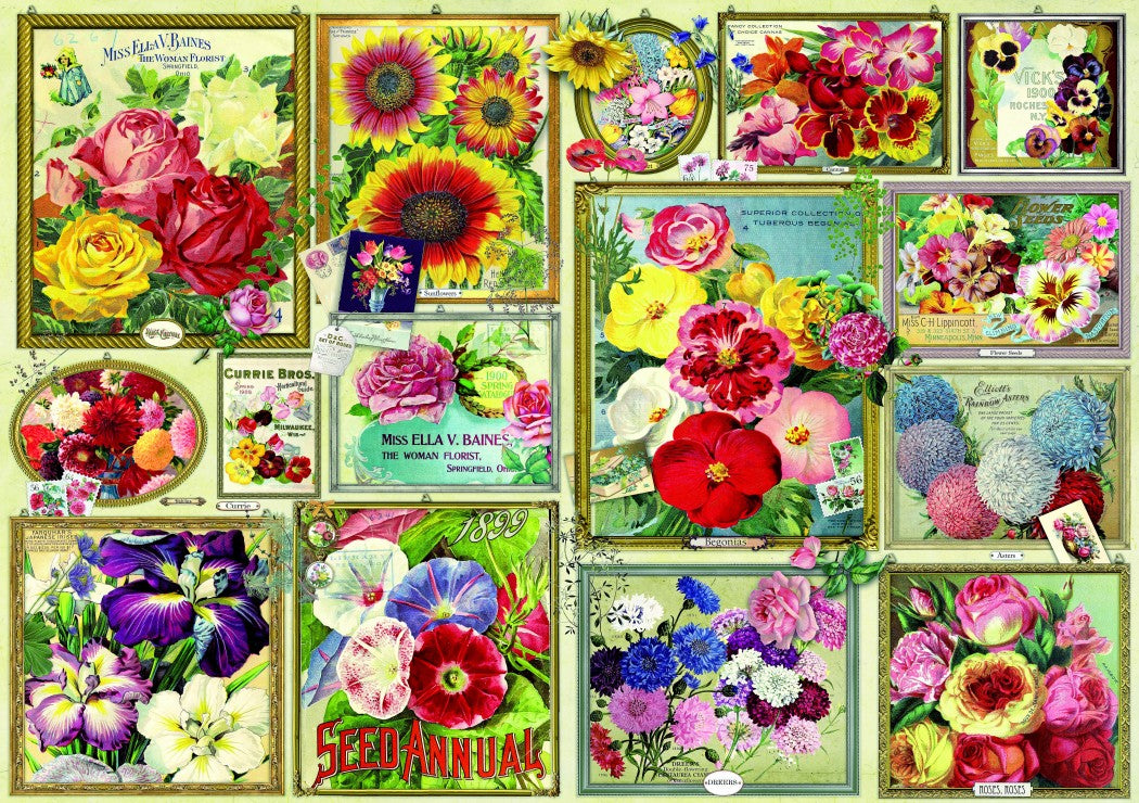 Flower Pictures – 1500 Piece Jigsaw Puzzle (Bluebird Puzzle)