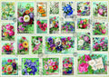 Stamp Flower Collection – 2000 Piece Jigsaw Puzzle (Bluebird Puzzle)