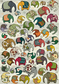 Pattern Puzzle Elephants – 1000 Piece Jigsaw Puzzle (Deico)