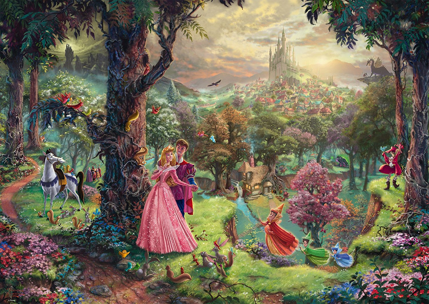 Disney Sleeping Beauty by Thomas Kinkade – 1000 Piece Jigsaw Puzzle (Schmidt)