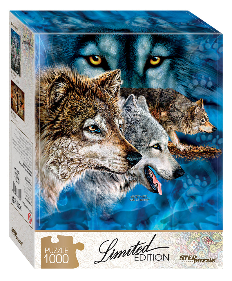 Step Puzzle - Find 12 Wolves! - 1000 piece jigsaw puzzle