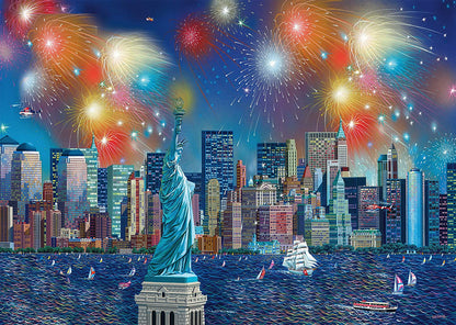 Schmidt - Alexander Chen - Fireworks over New York - 1000 Piece Jigsaw Puzzle