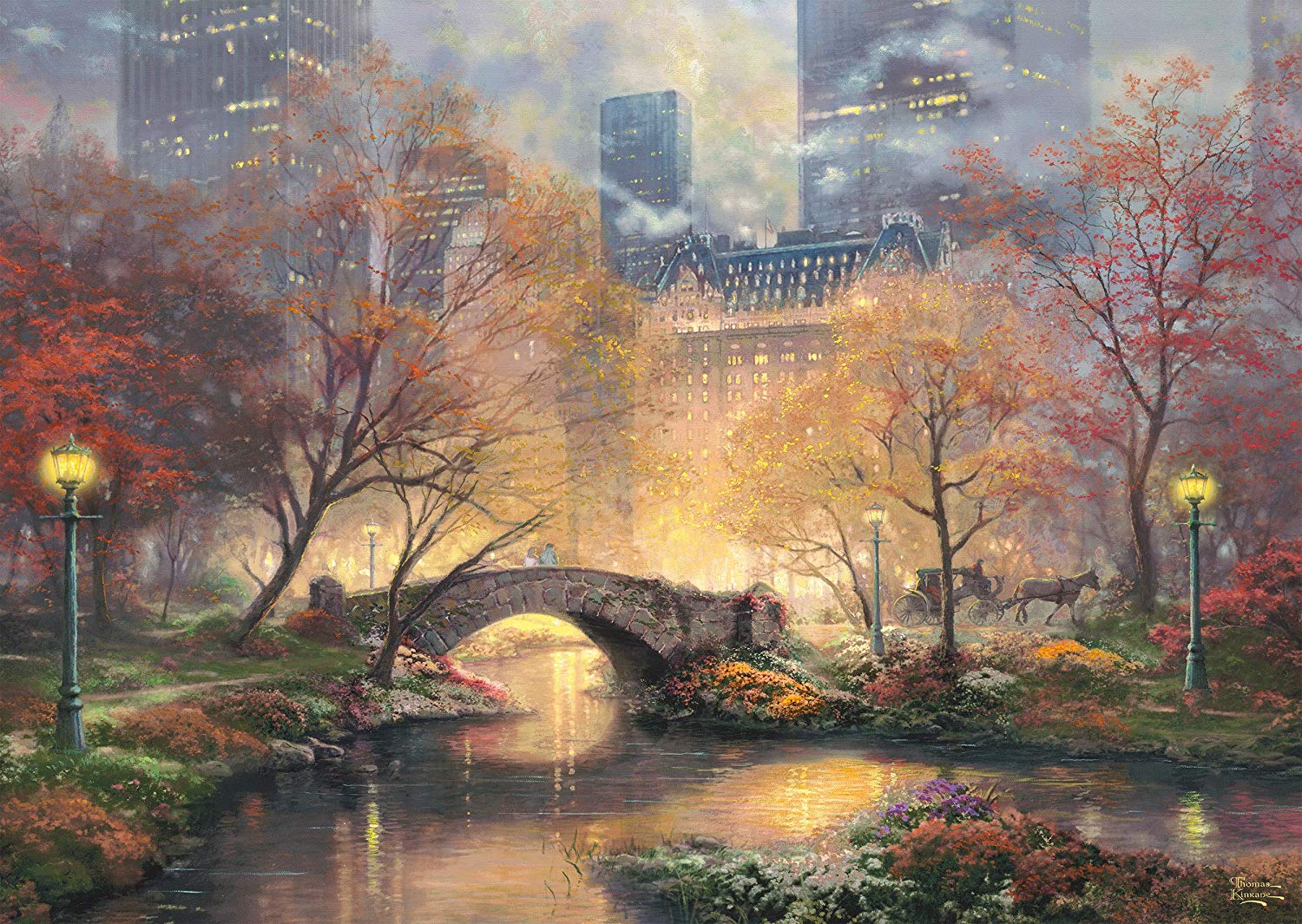 Central Park in Autumn by Thomas Kinkade – 1000 Piece Jigsaw Puzzle (Schmidt)