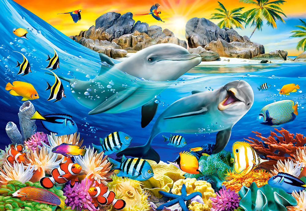 Dolphins in the Tropics – 1000 Piece Jigsaw Puzzle (Castorland)