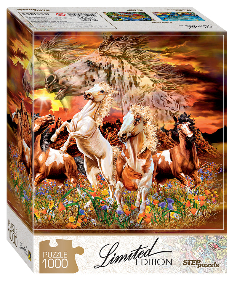 Find 12 Horses! – 1000 Piece Jigsaw Puzzle (Step Puzzle)