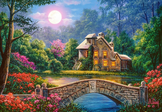 Castorland - Cottage in The Moon Garden - 1000 Piece Jigsaw Puzzle