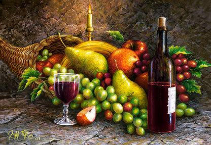 Castorland - Fruit and Wine - 1000 Piece Jigsaw Puzzle
