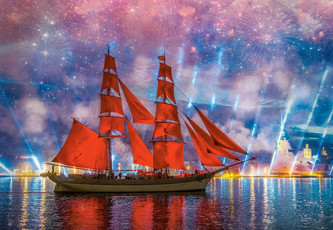Red Frigate – 1000 Piece Jigsaw Puzzle (Castorland)