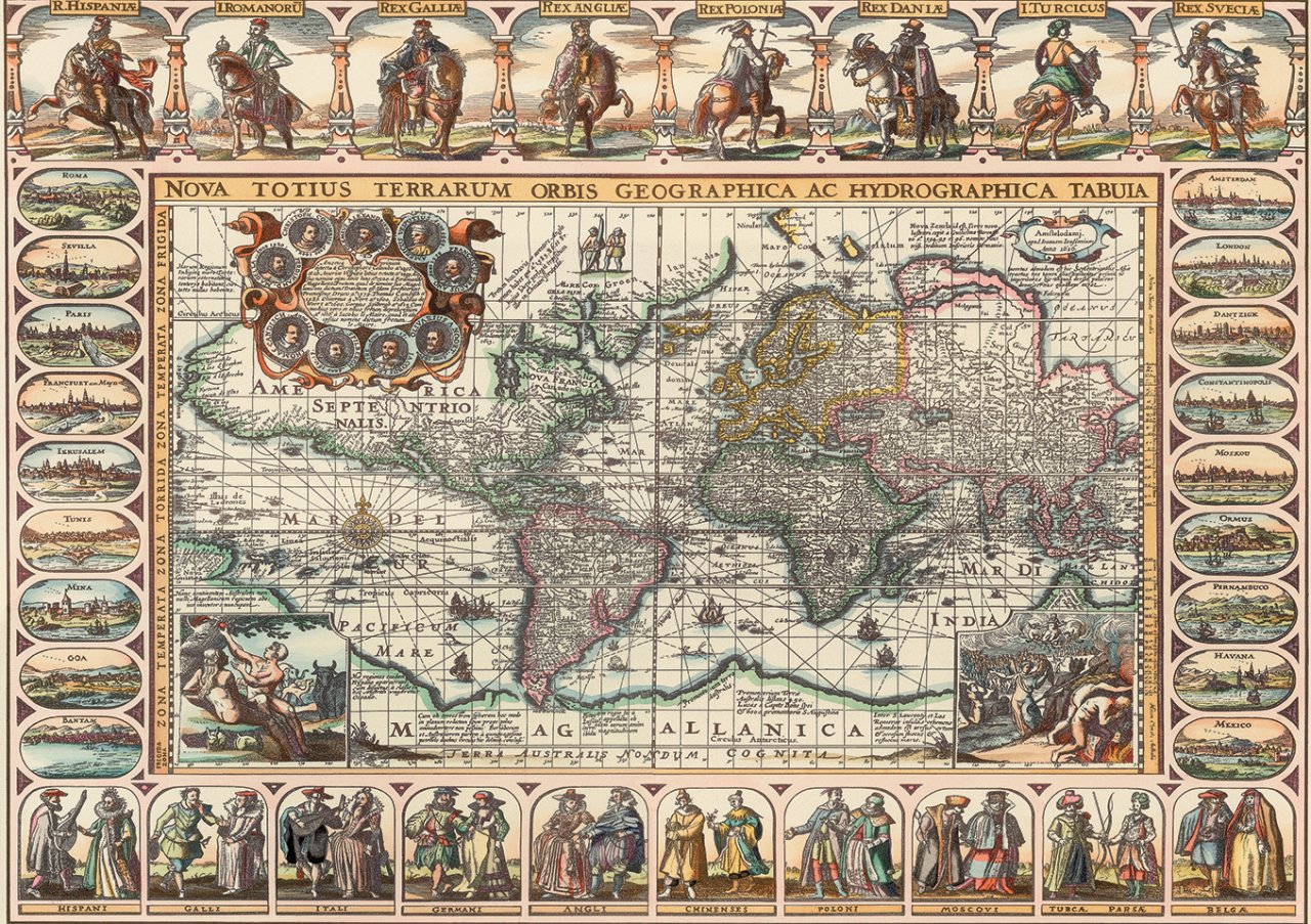 Art Puzzle - Ancient World Map - 1000 Piece Jigsaw Puzzle