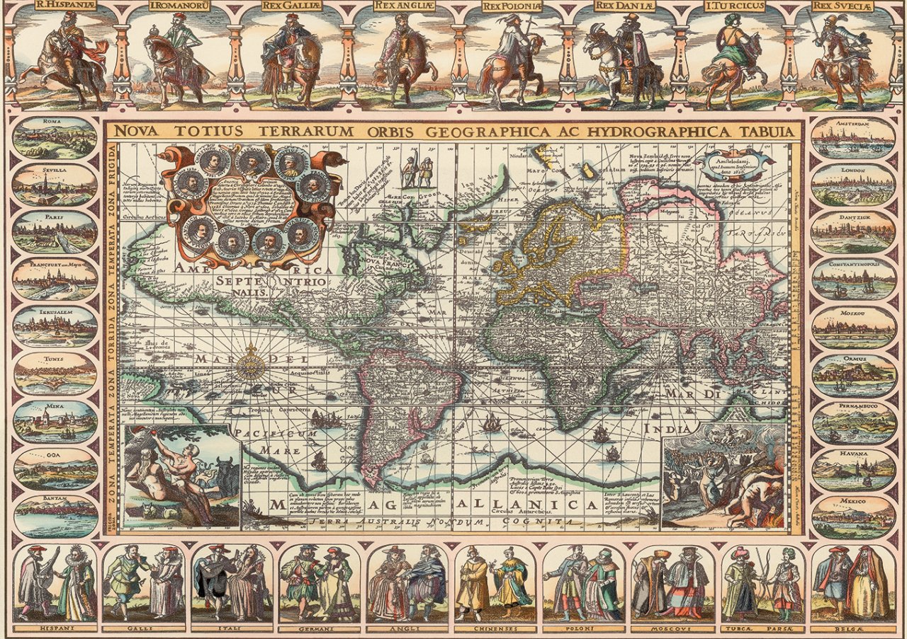 Ancient World Map – 1000 Piece Jigsaw Puzzle (Art Puzzle)