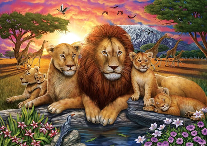 Art Puzzle - Lion Family - 1000 Piece Jigsaw Puzzle