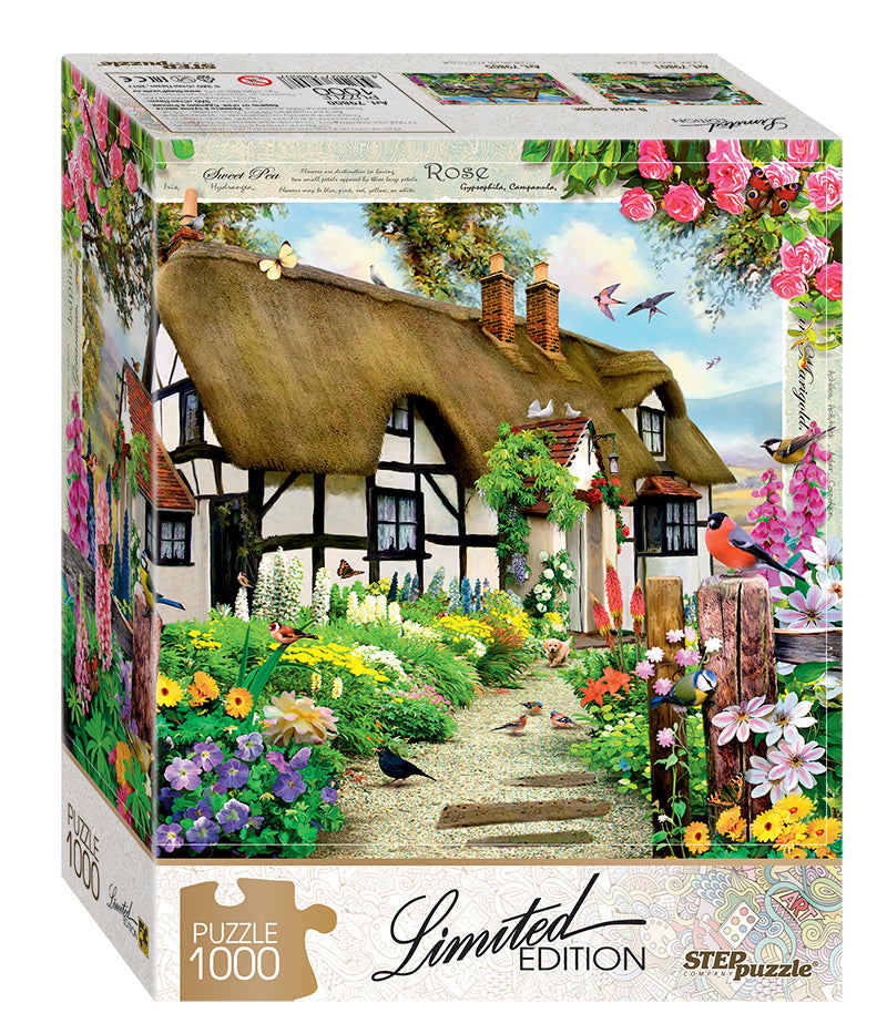 English Cottage – 1000 Piece Jigsaw Puzzle (Step Puzzle)