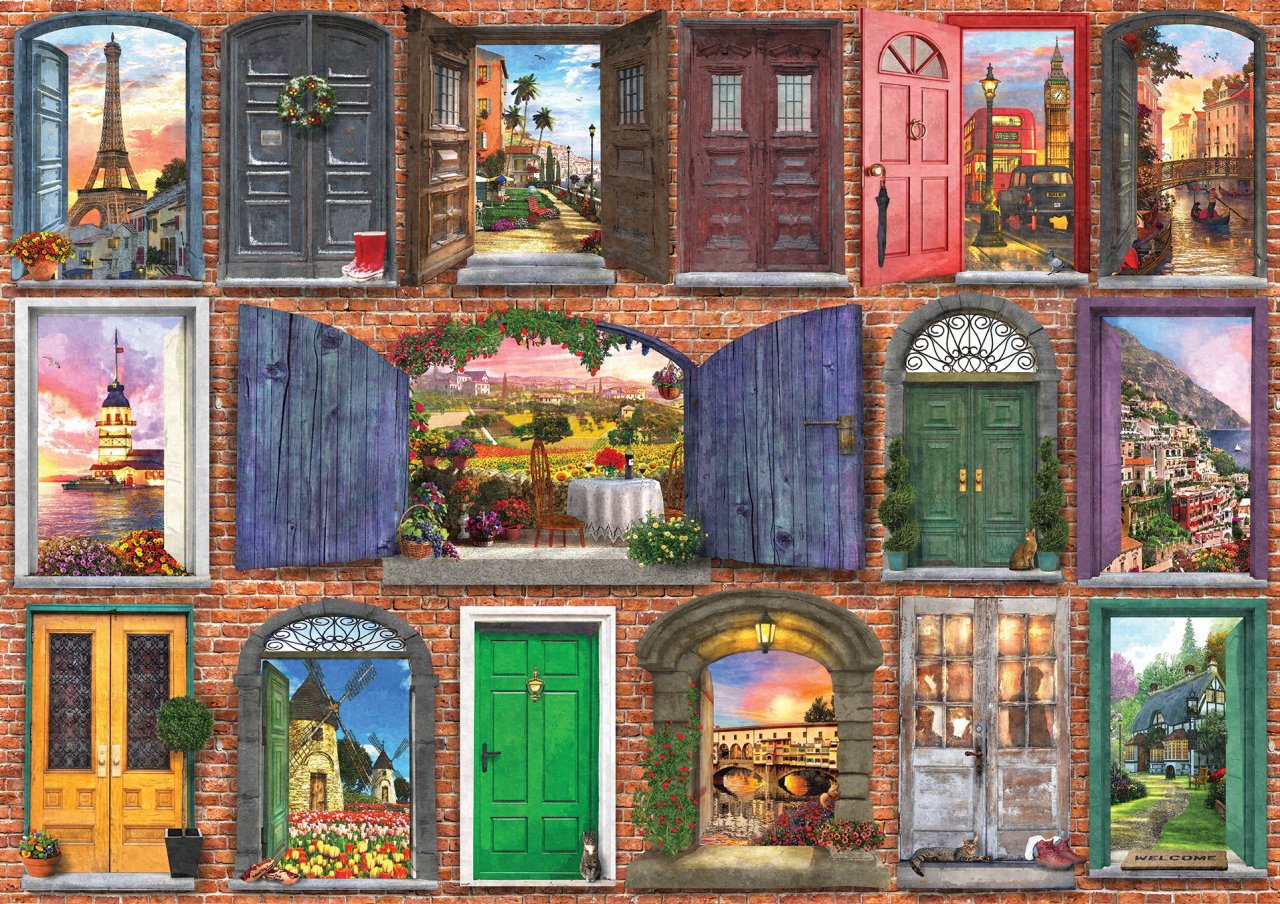 Doors of Europe – 1000 Piece Jigsaw Puzzle (Art Puzzle)