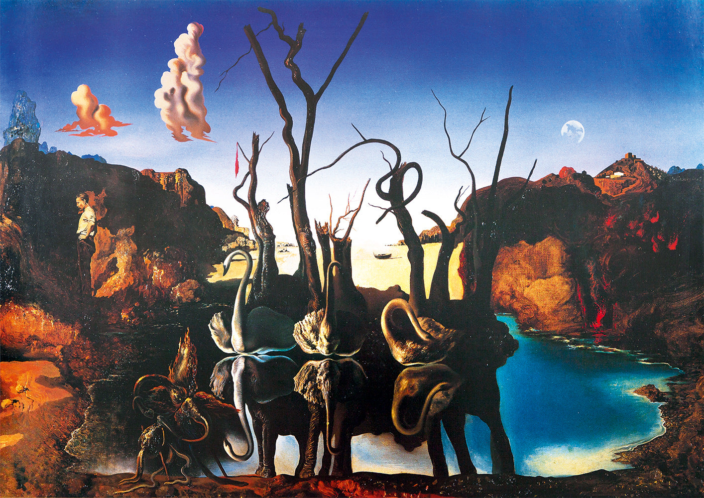 Swans Reflecting Elephants, 1937 by Salvador Dalí – 1000 Piece Jigsaw Puzzle (Bluebird Puzzle)