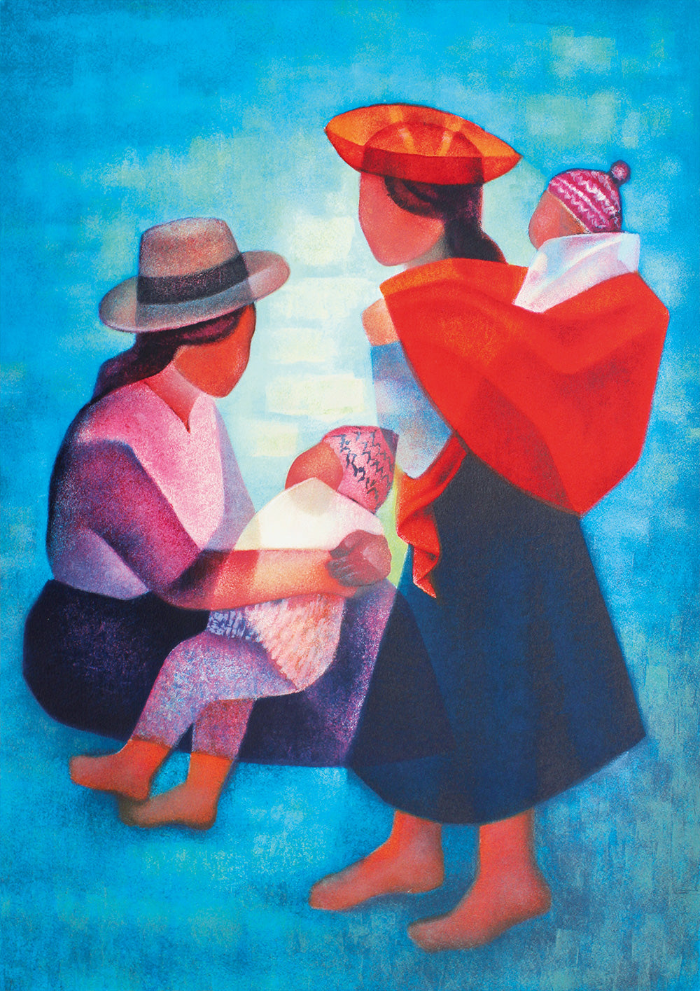 Famille Péruvienne, 1986 by Louis Toffoli – 1000 Piece Jigsaw Puzzle (Bluebird Puzzle)