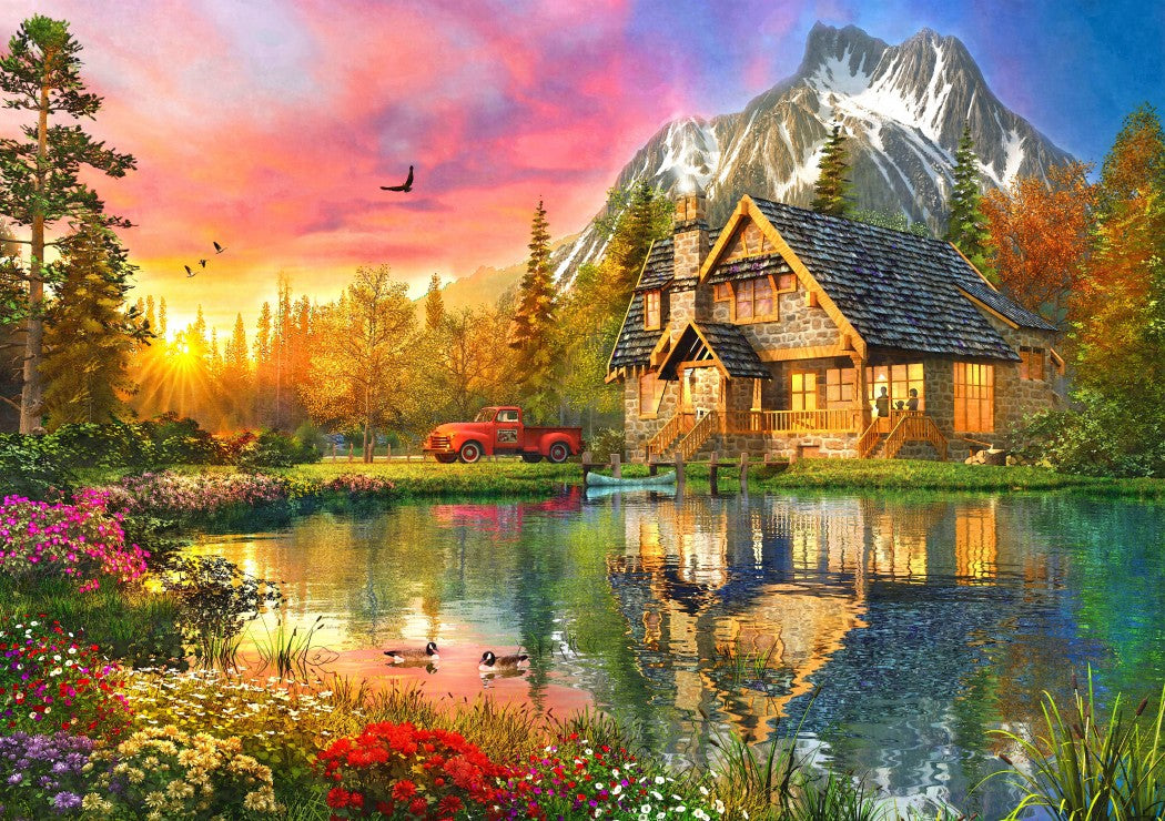 The Mountain Cabin – 1000 Piece Jigsaw Puzzle (Bluebird Puzzle)