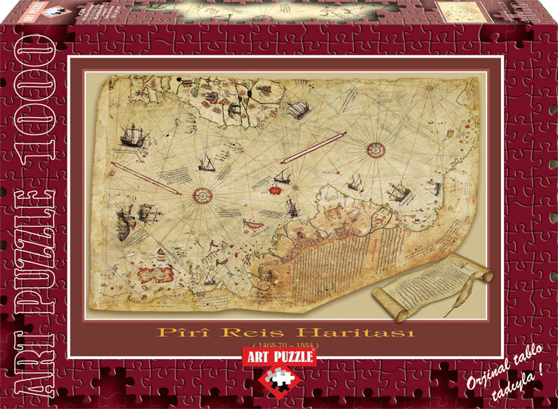 The Piri Reis Map – 1000 Piece Jigsaw Puzzle (Art Puzzle)