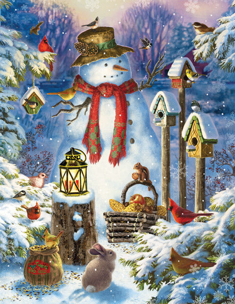 Sunsout - XXL Pieces Snowman in the Wild - 1000 piece jigsaw puzzle