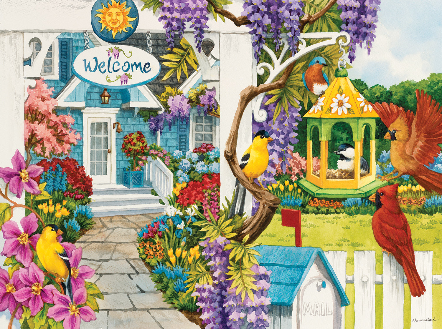 Wisteria Cottage – 1000 Piece Jigsaw Puzzle (Sunsout)