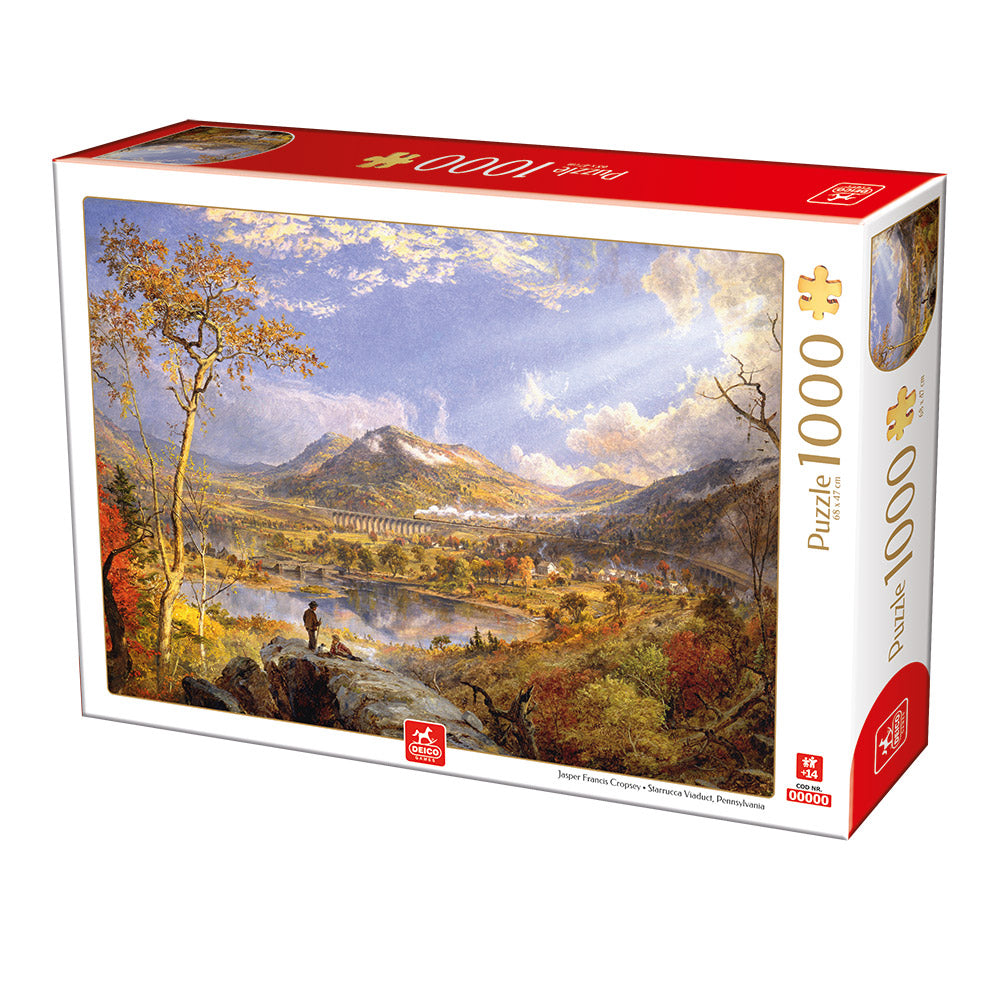Starrucca Viaduct Pennsylvania by Francis Cropsey – 1000 Piece Jigsaw Puzzle (Deico)