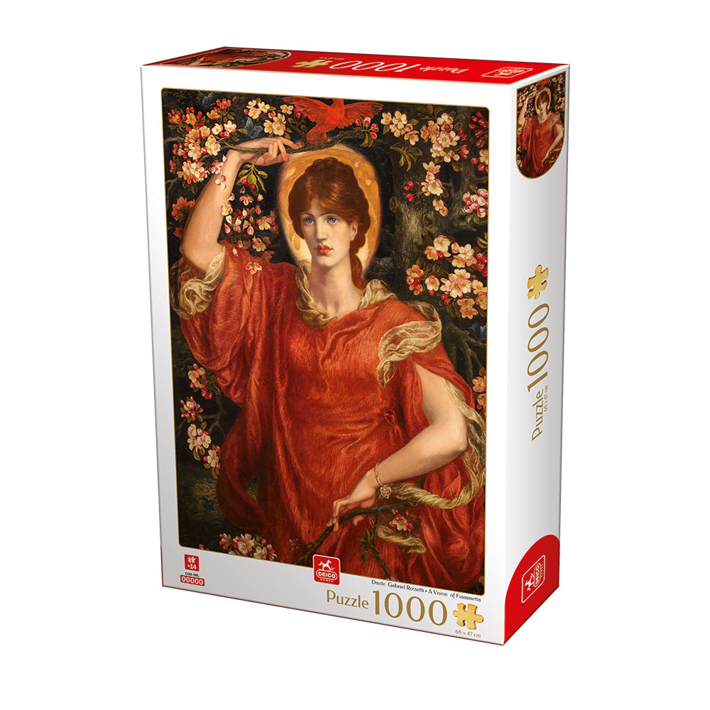 A Vision of Fiammetta by Dante Gabriel Rossetti – 1000 Piece Jigsaw Puzzle (Deico)
