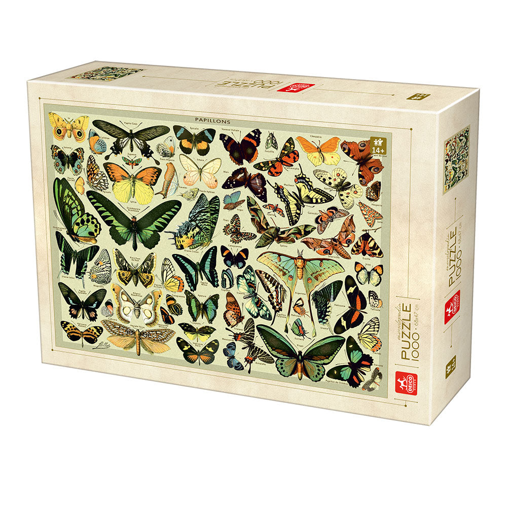 Encyclopedia Butterflies – 1000 Piece Jigsaw Puzzle (Deico)
