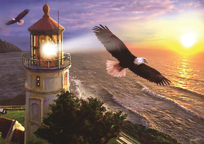 Art Puzzle - High Flight at the Sun Rise - 1000 Piece Jigsaw Puzzle
