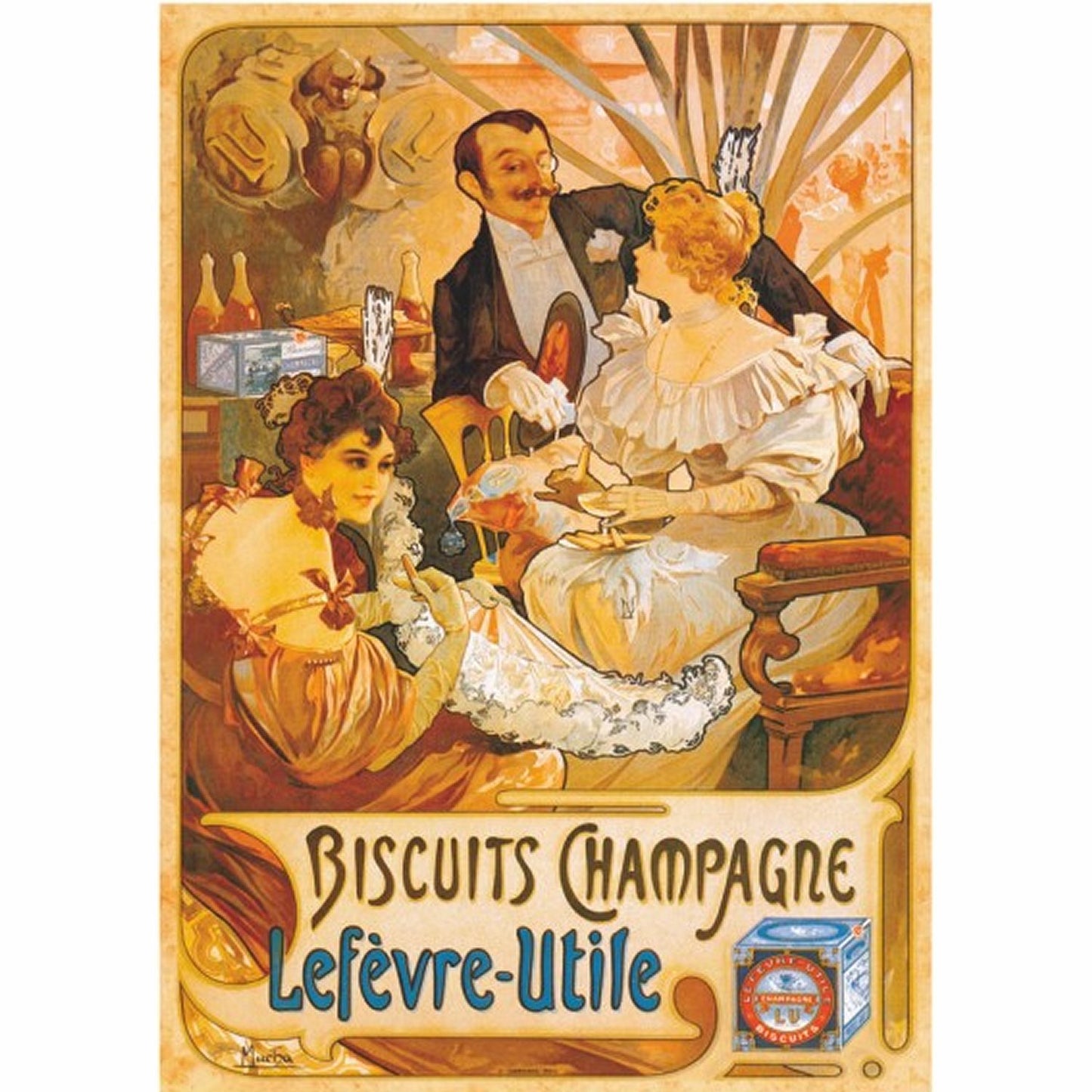 Dtoys - Vintage Posters : Lefevre-Utile Champagne Biscuits - 1000 Piece Jigsaw Puzzle