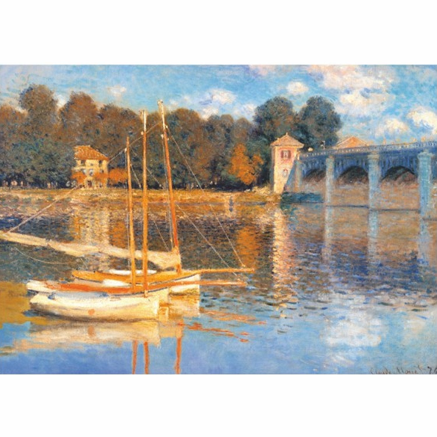 Bridge at Argenteuil by Monet – 1000 Piece Jigsaw Puzzle (Dtoys)