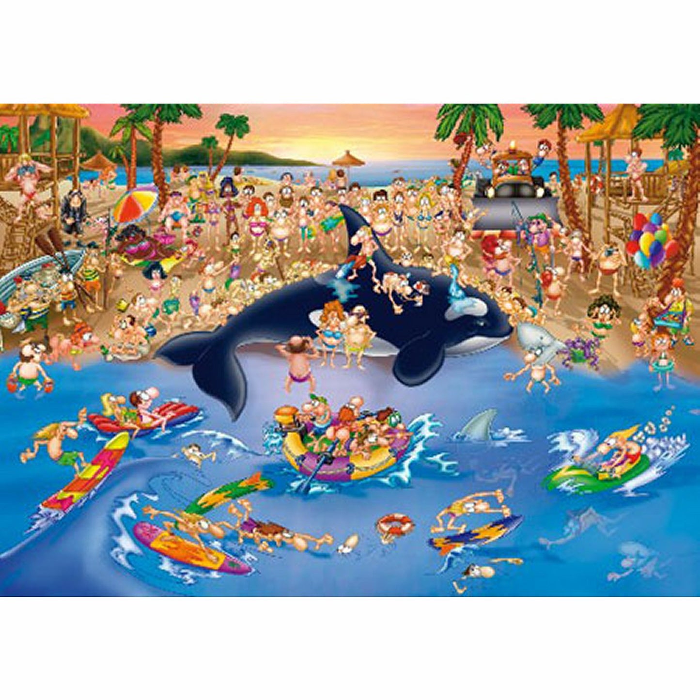 Dtoys - Cartoon Collection : Trafic Jam at the Beach - 1000 Piece Jigsaw Puzzle