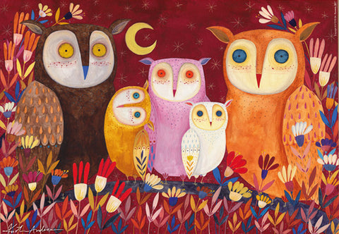 Owls by Kurti Andi – 1000 Piece Jigsaw Puzzle (Dtoys)